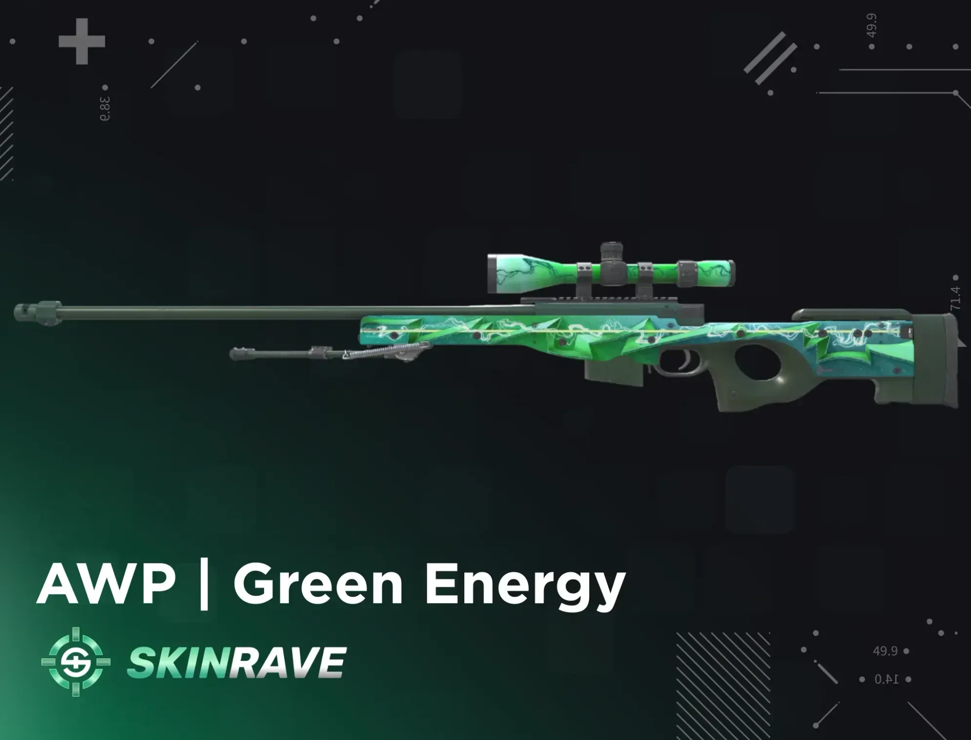 AWP | Green Energy displayed on a SkinRave banner