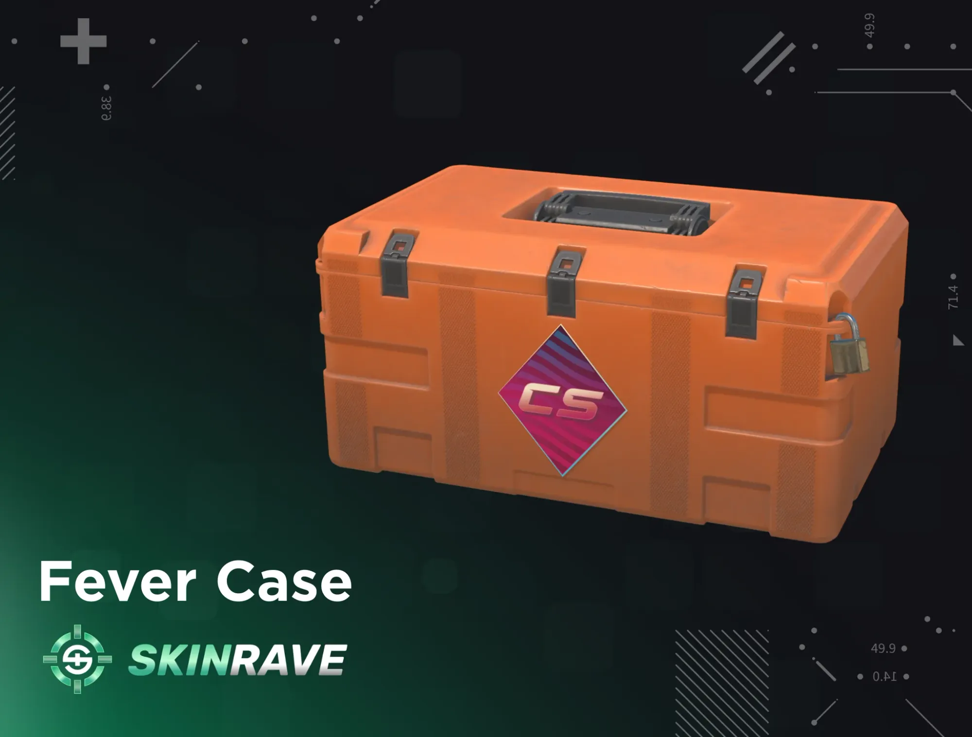 CS2 Fever Case displayed on SkinRave's banner