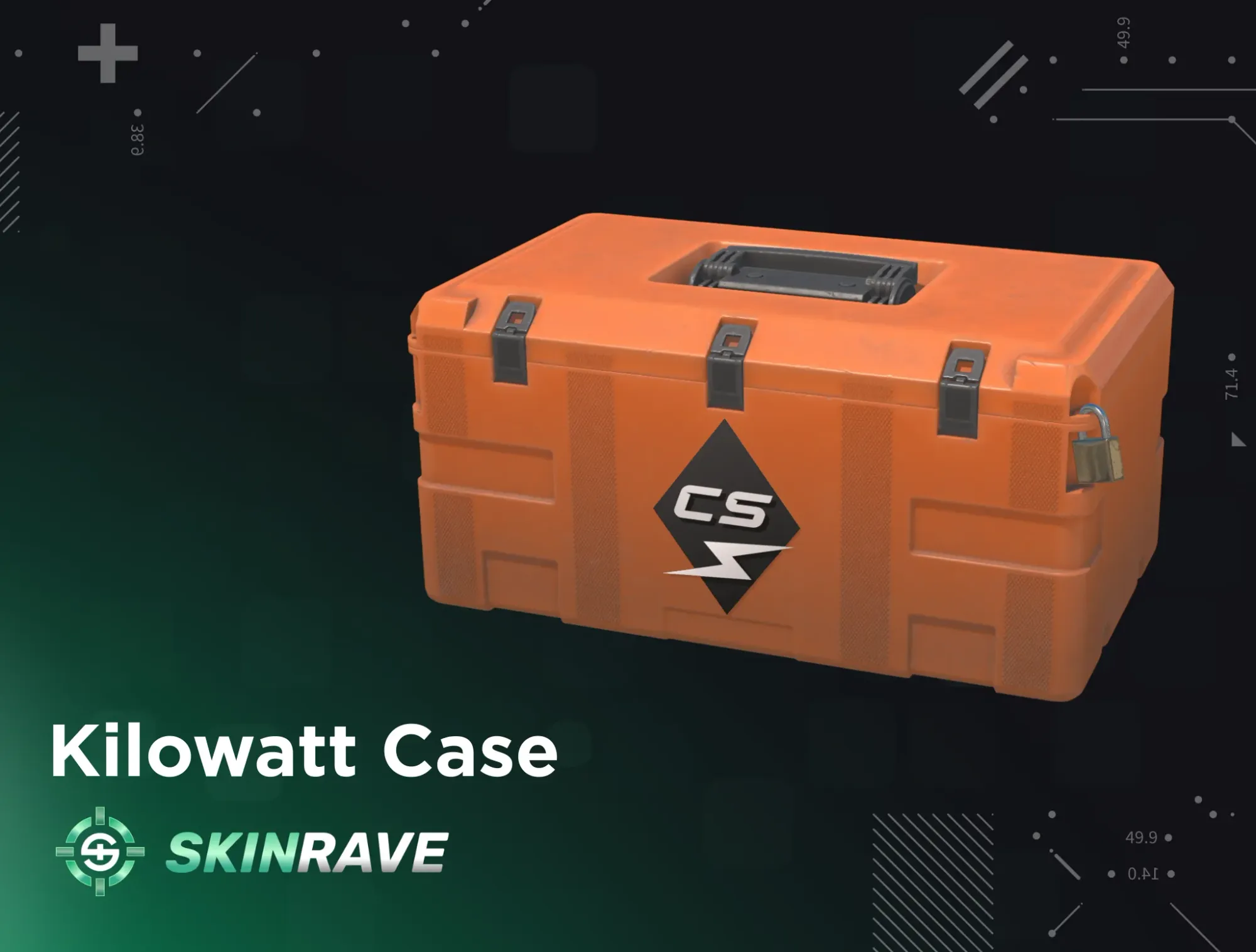 Orange Kilowatt Case in CS2, currently the cheapest cs2 case available on the market