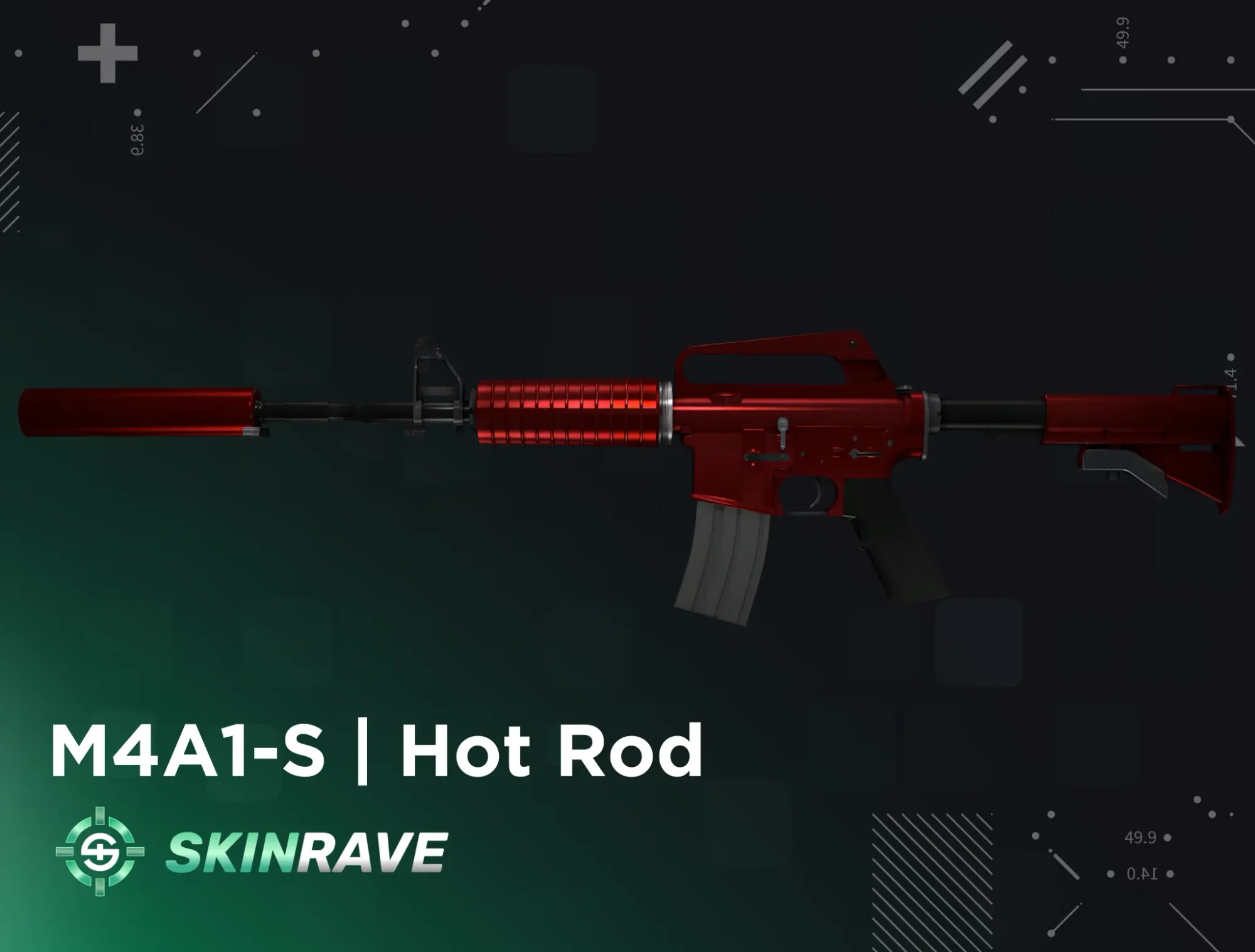 M4A1-S Hot Rod CS2 skin from CS2 displayed on SkinRave's banner