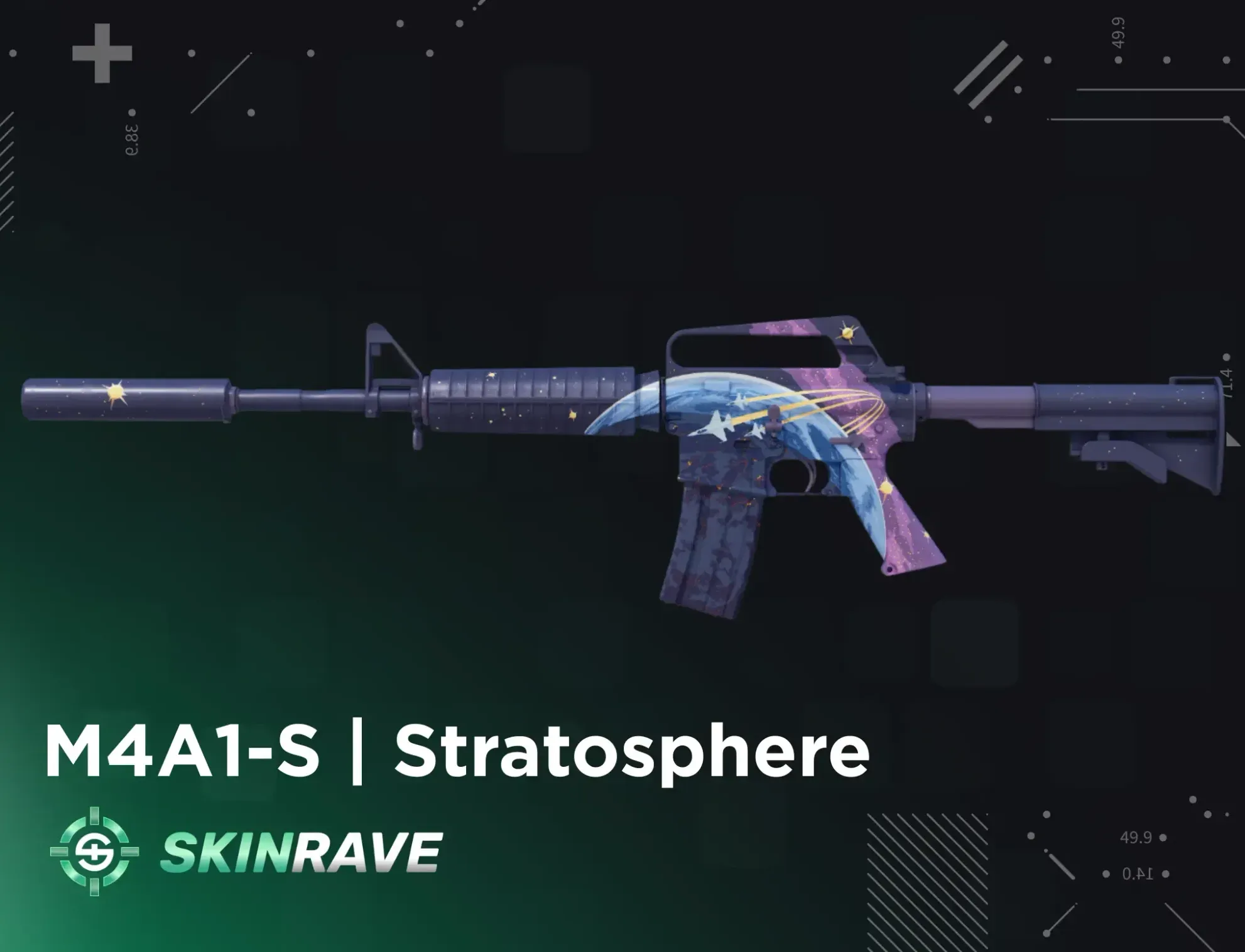 M4A1-S | Stratosphere displayed on a SkinRave banner