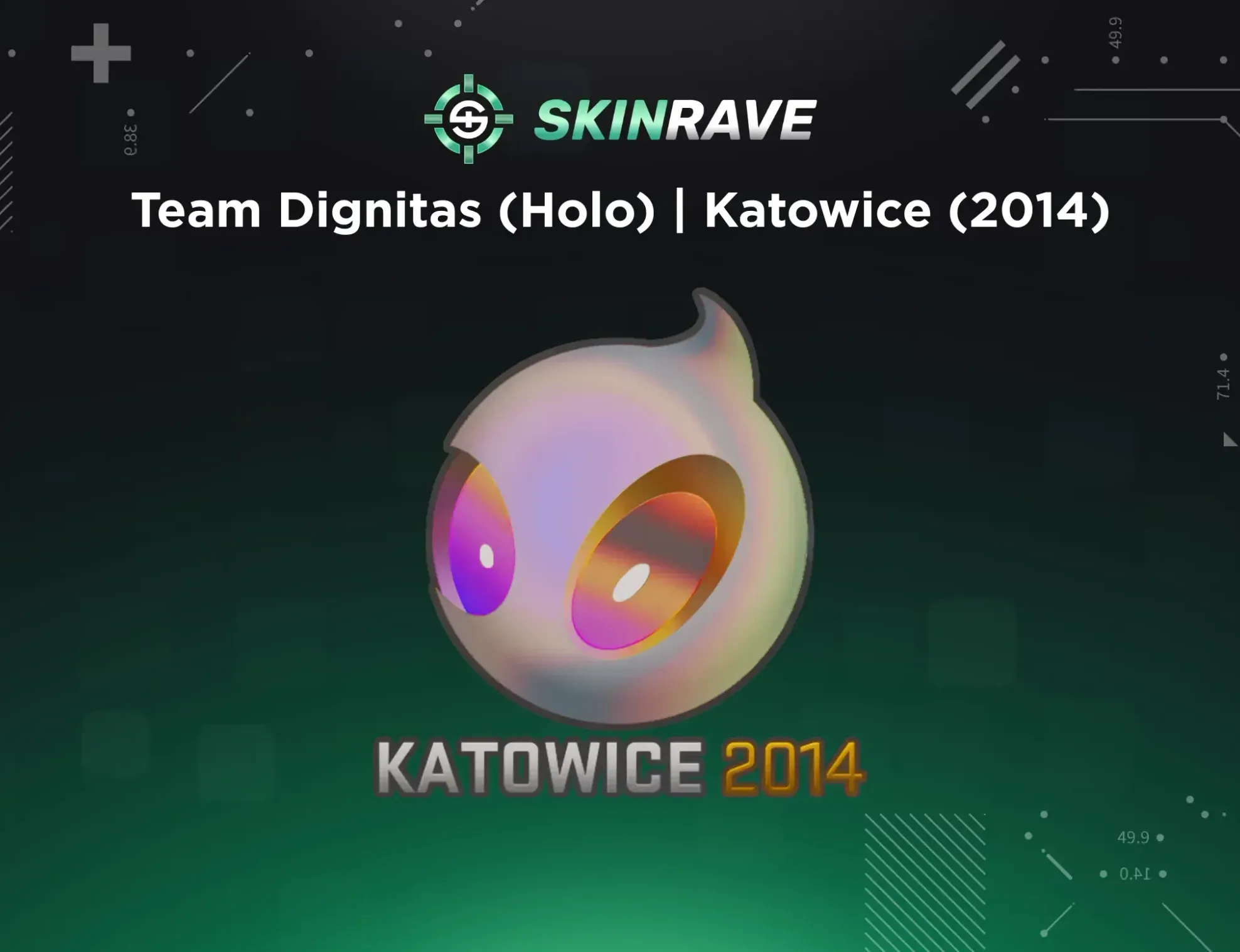 Team Dignitas (Holo) | Katowice (2014) displayed on a SkinRave banner
