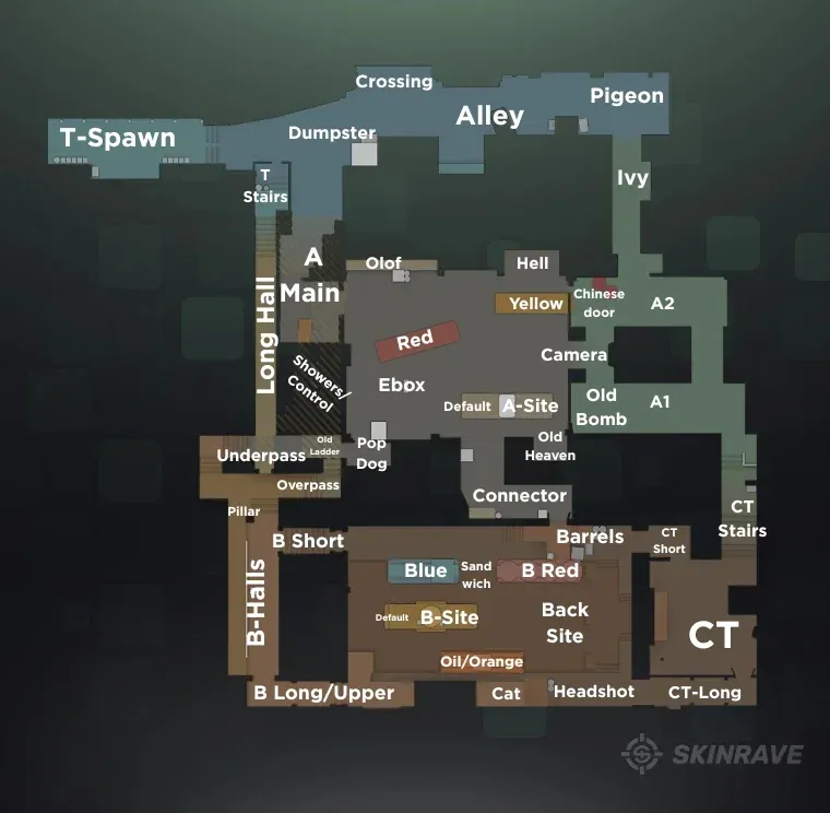 Skinrave blog image about Train callouts in CS2