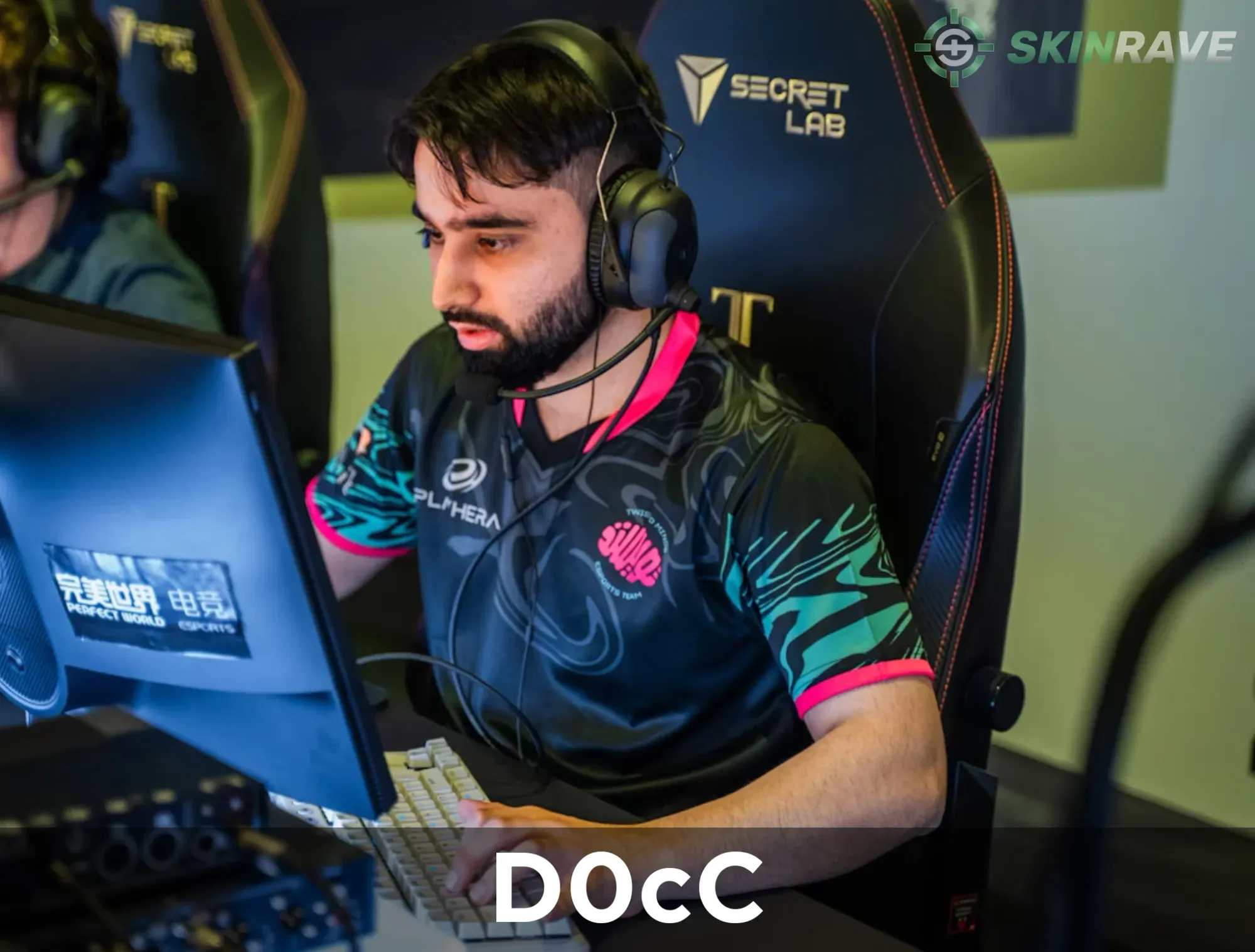 Photo of D0cC a esports CS2 player, playing a tournament