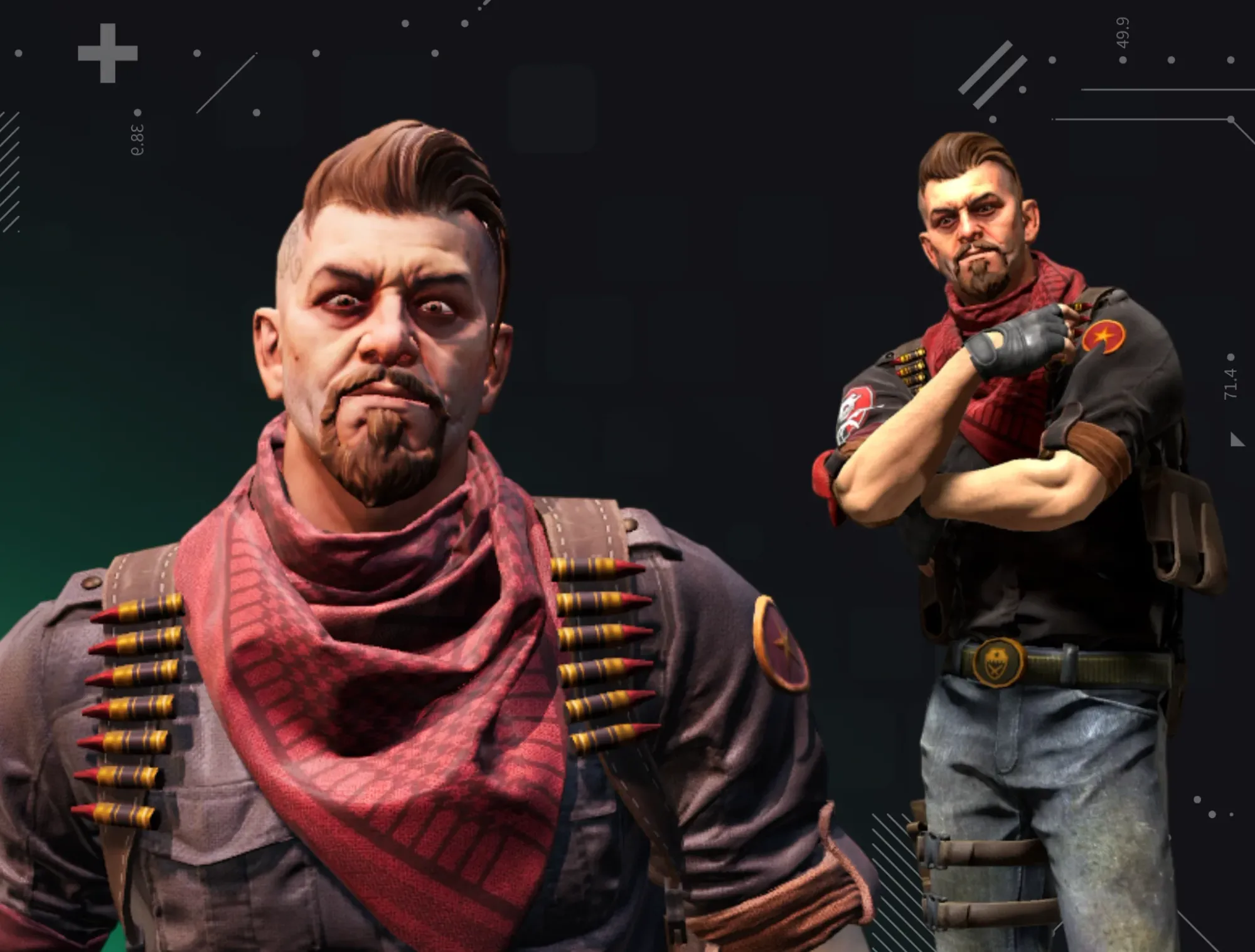 Picture showcasing The Elite Mr. Muhlik | Elite Crew visuals with is famous red scarf 