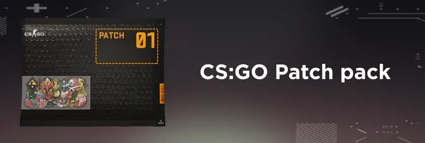 CS:GO patch pack showing collectible in-game agent patches used in Counter-Strike 2