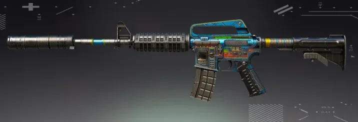 M4A1-S Control Panel CS2 skin with industrial control buttons and metallic finish from Nuke Collection