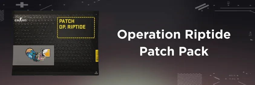 Operation Riptide patch pack featuring Valve-themed agent patches for CS2