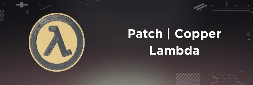 CS2 Patch Copper Lambda on a grey background