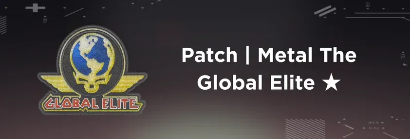 CS2 Patch Metal The Global Elite (Star) on a grey background