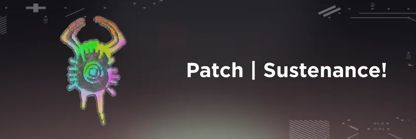 CS2 Patch Sustenance! on a grey background