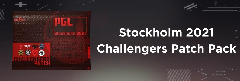 Stockholm 2021 Challengers patch pack featuring Valve-themed agent patches for CS2