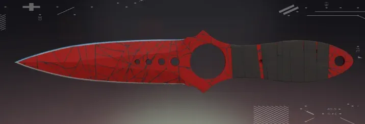 Counter-Strike 2 Skeleton Knife Crimson Web with red spider-web patterned blade