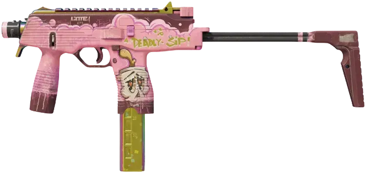 MP9 Starlight Protector CS2 skin with white and rainbow unicorn design