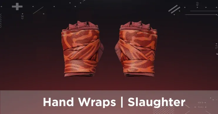 Top 4 of Red Gloves, Hand Wraps | Slaughter on a red background