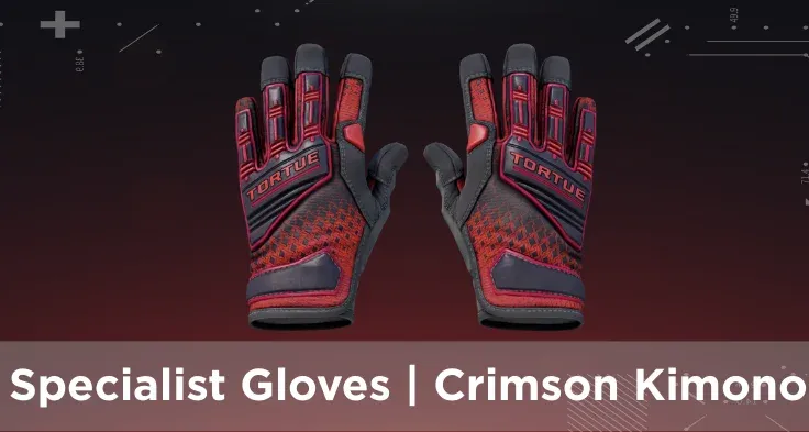 Top 1 of Red Gloves, Specialist Gloves | Crimson Kimono on a red background