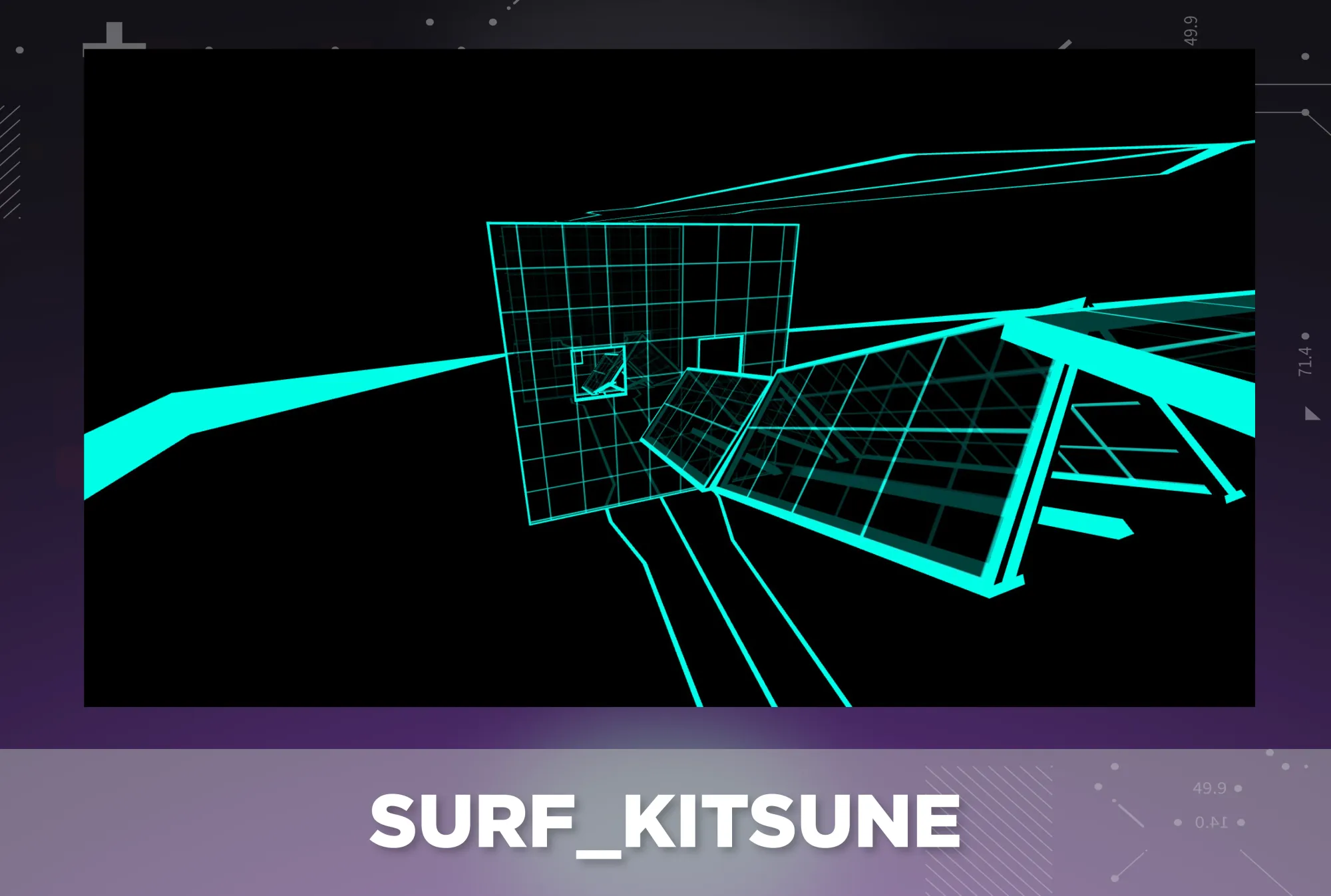 CS2 surf map surf_kitsune displayed on a purple tech background