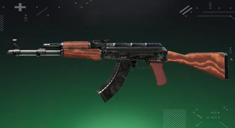 Ak-47 | Cartel on a green background