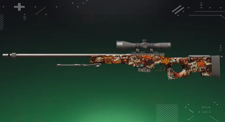 AWP | PAW on a green background