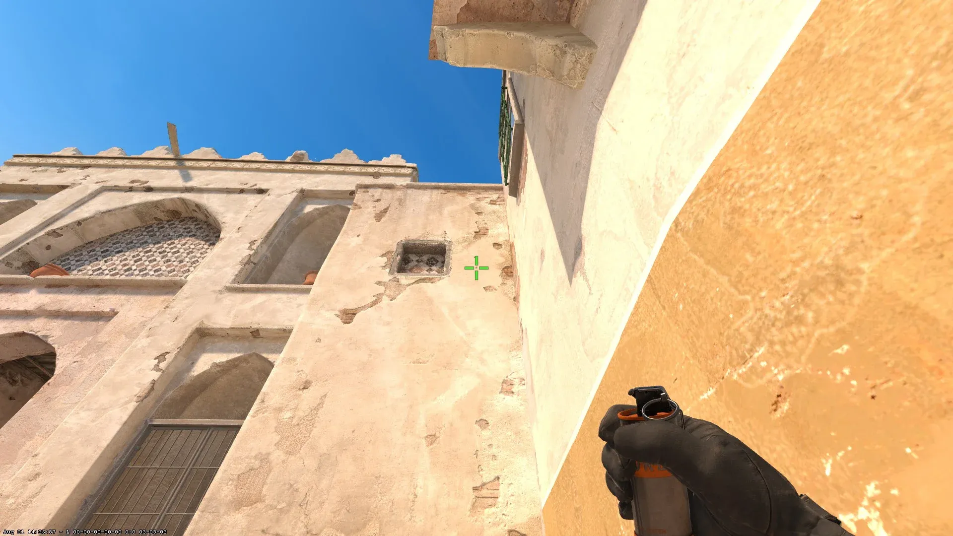 Dust 2 CS2 smoke for Ts from Outside Tunnels to Window