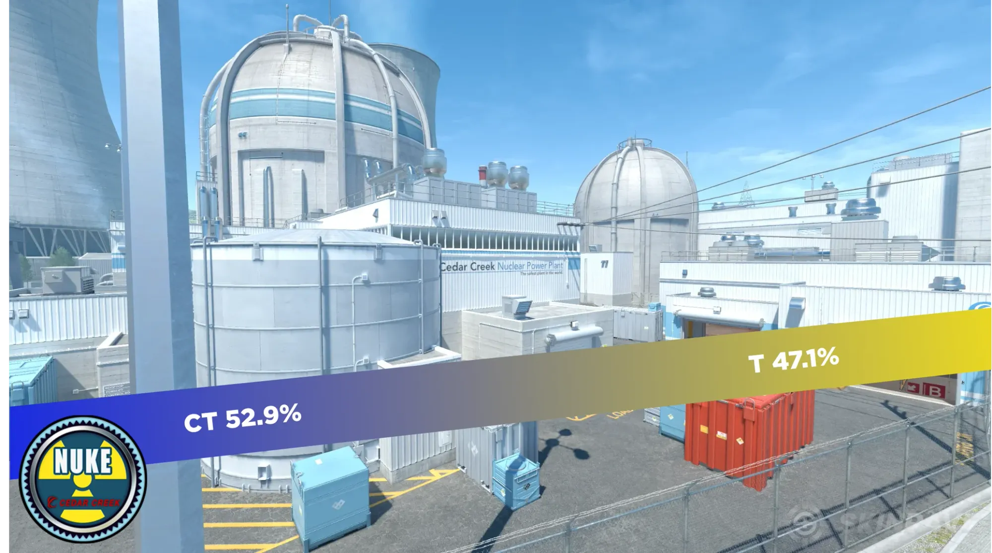 Skinrave blog image of Nuke map Yard in CS2