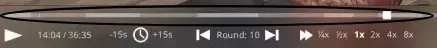 CS2 Replay Controls for time navigation.