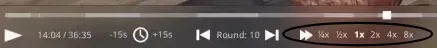 CS2 Replay Controls for adjusting the speed of the demo.