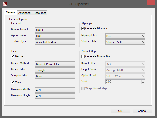 VTFEdit software option for .tga files 