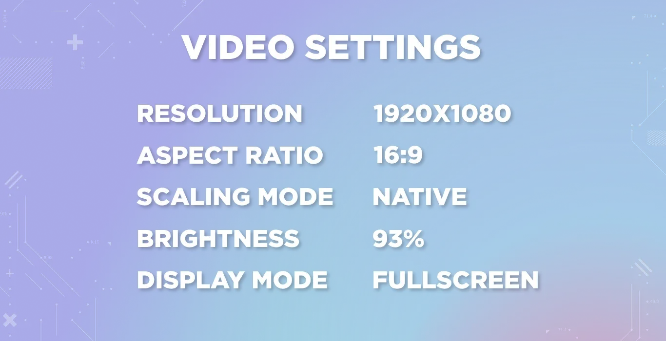 CS2 pro Magixx's video settings displayed on a blue tech background