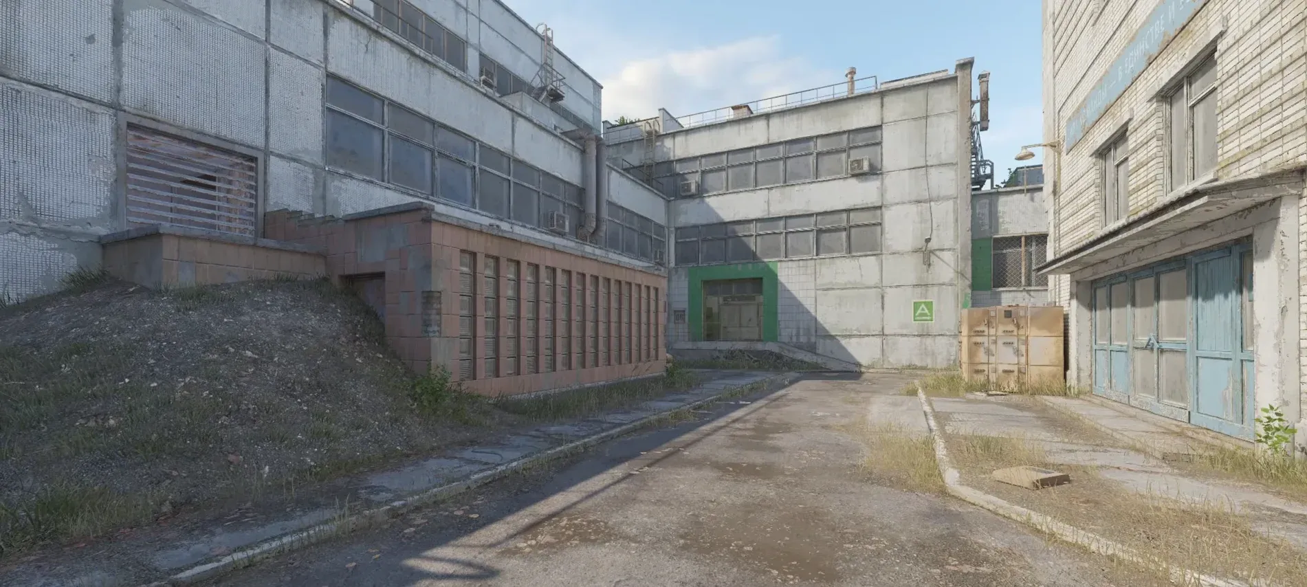 Mid with Vents, White Boxes, Roof and Connector on Cache CS2 Map