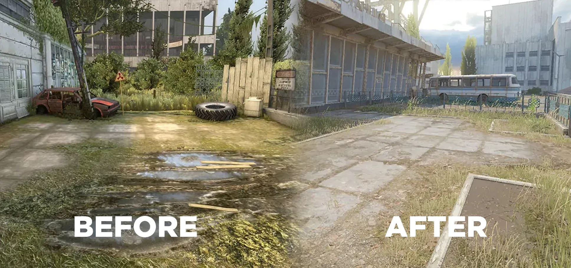 CT-Spawn on Cache Before in FMPONE version and After in CS2