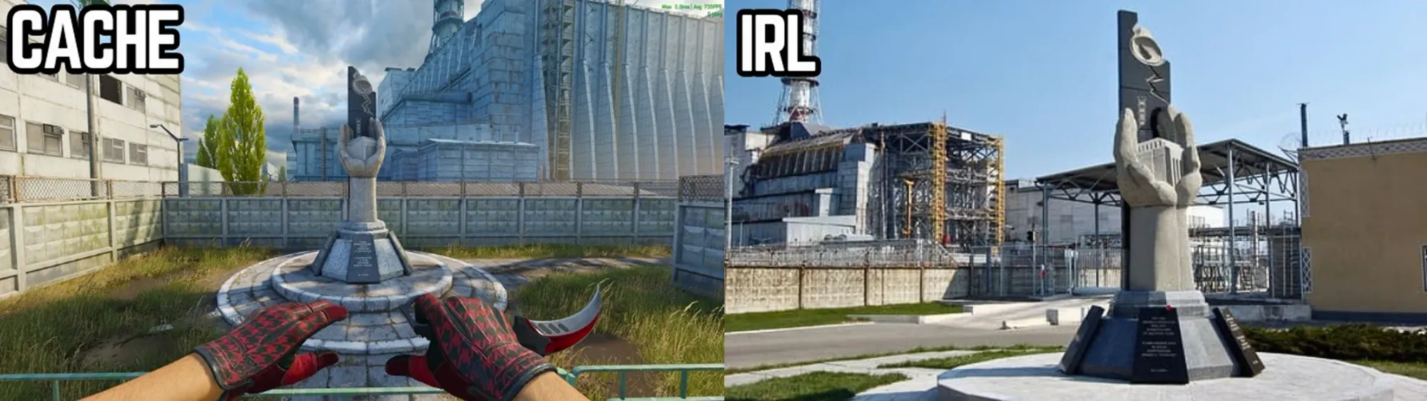 Cache Memorial to Chernobyl Disaster Liquidators on T-Spawn in-game and in real life