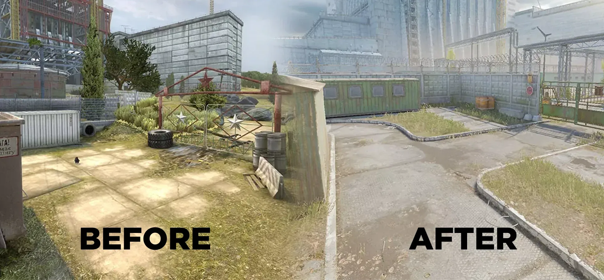 T-Spawn on Cache Before in FMPONE version and After in CS2
