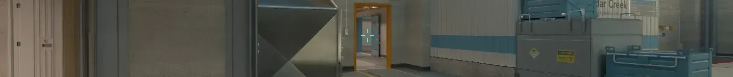 Pro player iM's crosshair with CS2 map Nuke in the background.