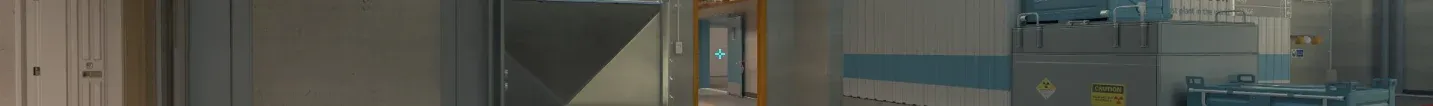 Pro player m0NESY's crosshair with CS2 map Nuke in the background.