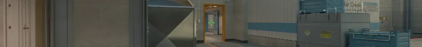 Pro player ropz's crosshair with CS2 map Nuke in the background.