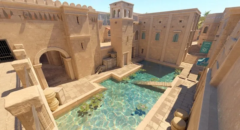 Water with Arches, Boat, Wood, Headshot, and more on CS2 Anubis Map