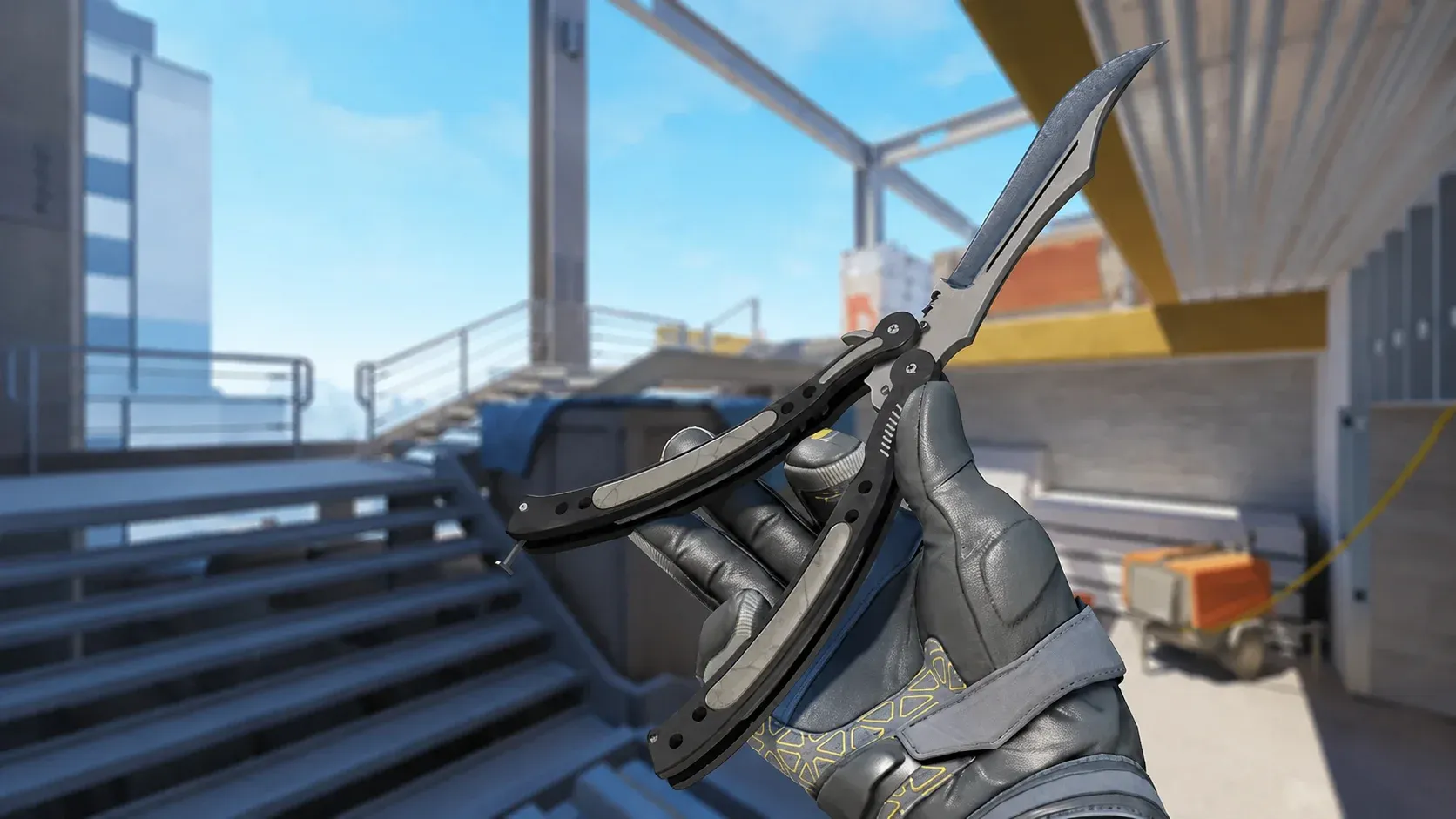 Inspect of CS2 Butterfly Knife Vanilla on CS2 map Vertigo.