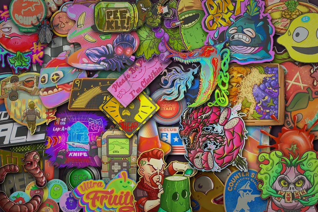New CS2 Auto Racing and Fruits & Vegetables Sticker Collections, displaying the new CS2 stickers.