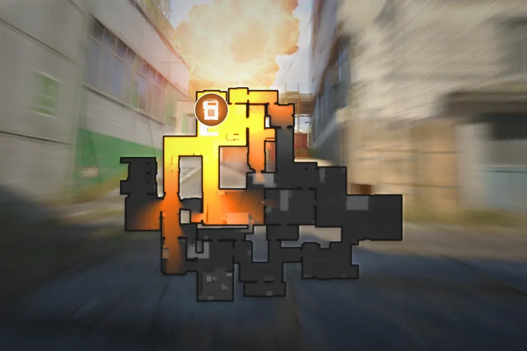 The visual representation of the CS2 C4 explosion damage.