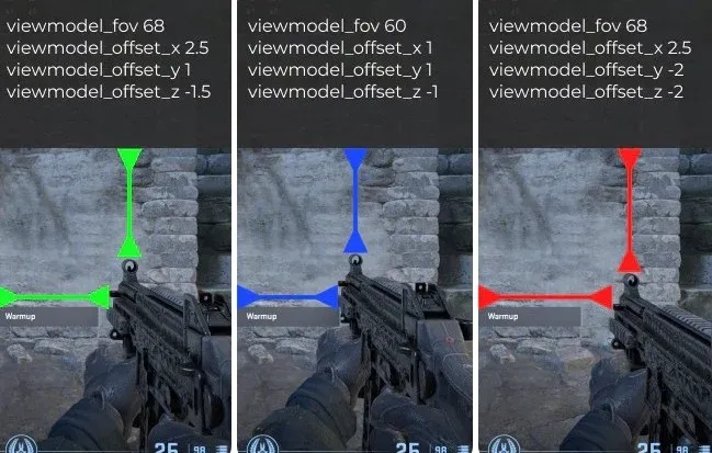 CS2 Viewmodel settings for pro-players like donk, ZywOo and dev1ce