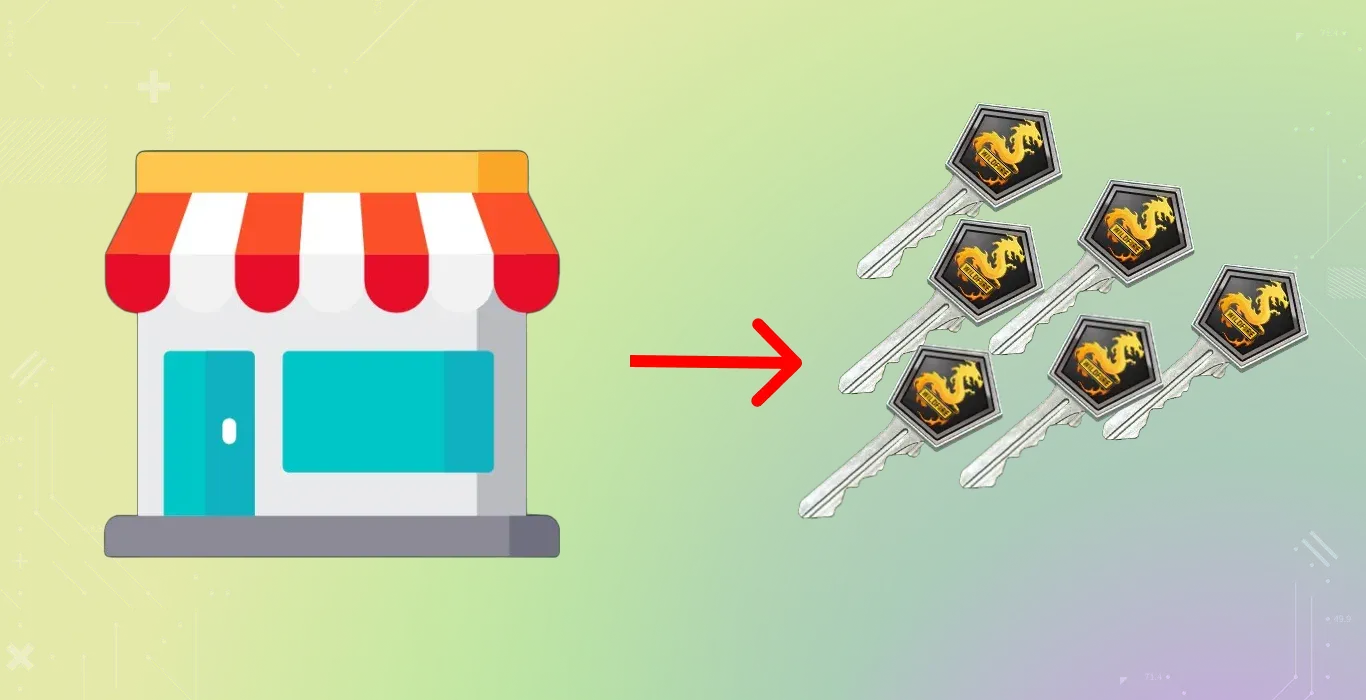 Third-Party Marketplaces use to find Case Keys on a green-purple background