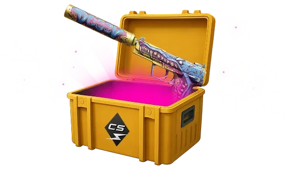Image featuring Cheap Classified skin of USP-S | Jawbreaker in Kilowatt Case with pink glow coming from inside of case