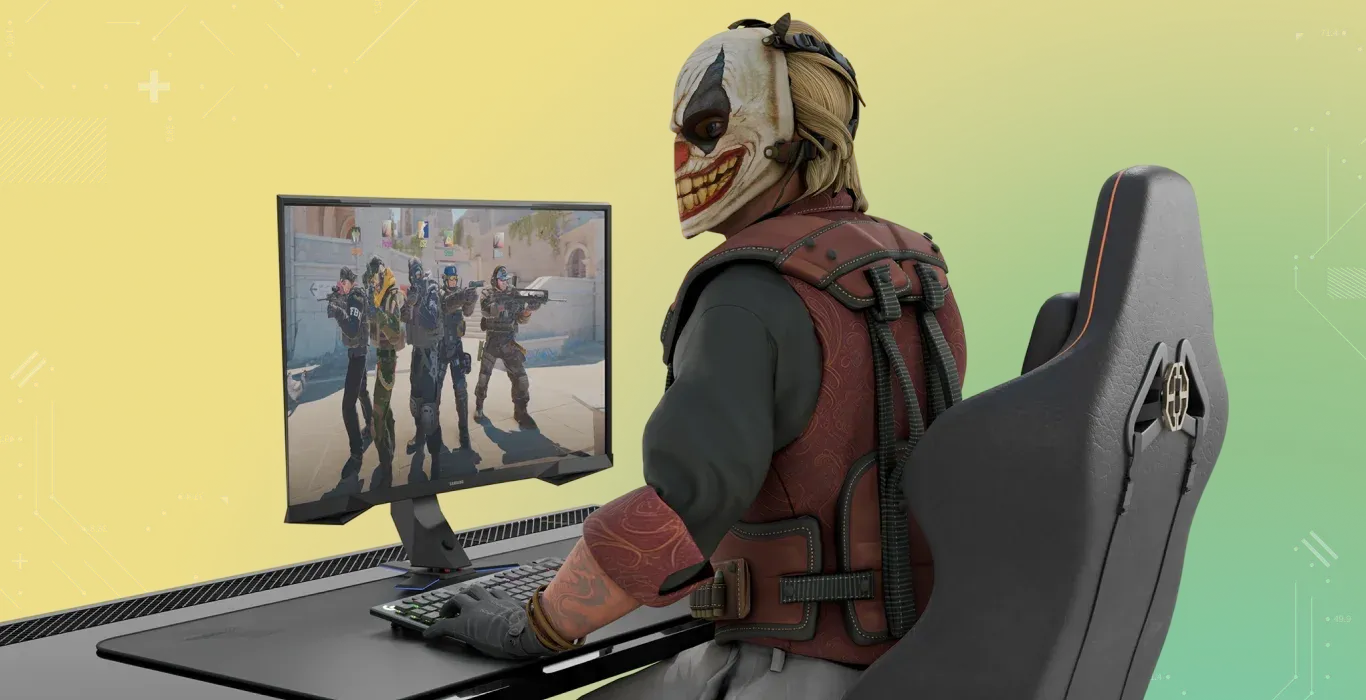 CS2 Sir Bloody Darryl terrorist agent sitting on a chair and watching a demo of his recent match