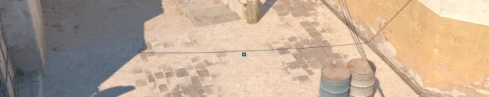 CS2 EliGE Crosshair with a green dot on Dust 2 Map