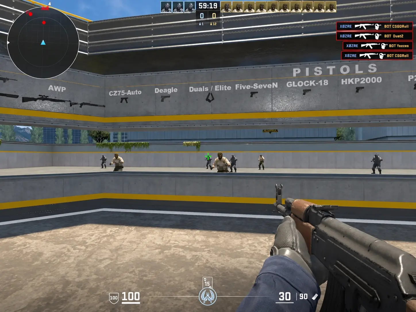 CS2 Aim training and warmup map Aim Botz - Aim Training (CS2).