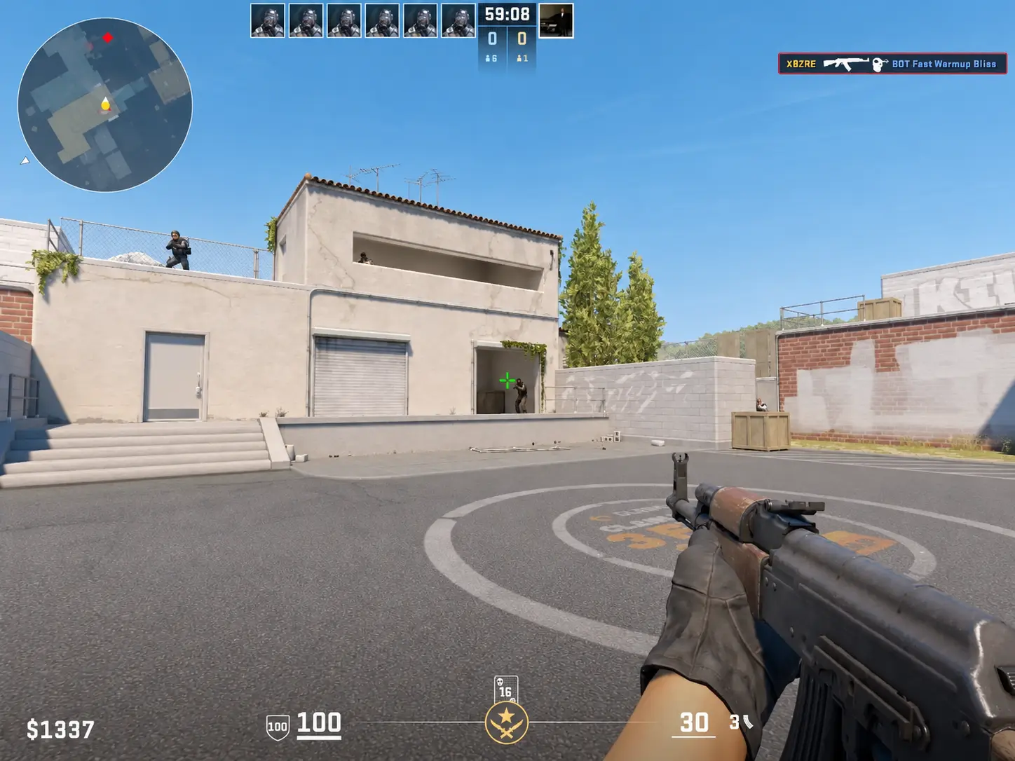 CS2 Aim training and warmup map Fast Warmup - Bot Training.
