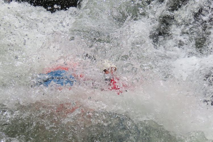 Río Negro river tubing — like a pinball machine spinning out of control.