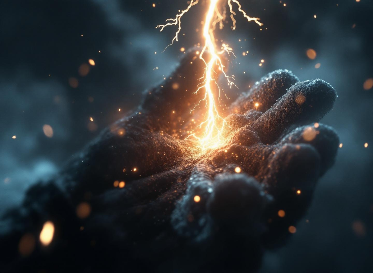 Frozen Light Singularity — temporal physics visualization from The Stolen Stream universe