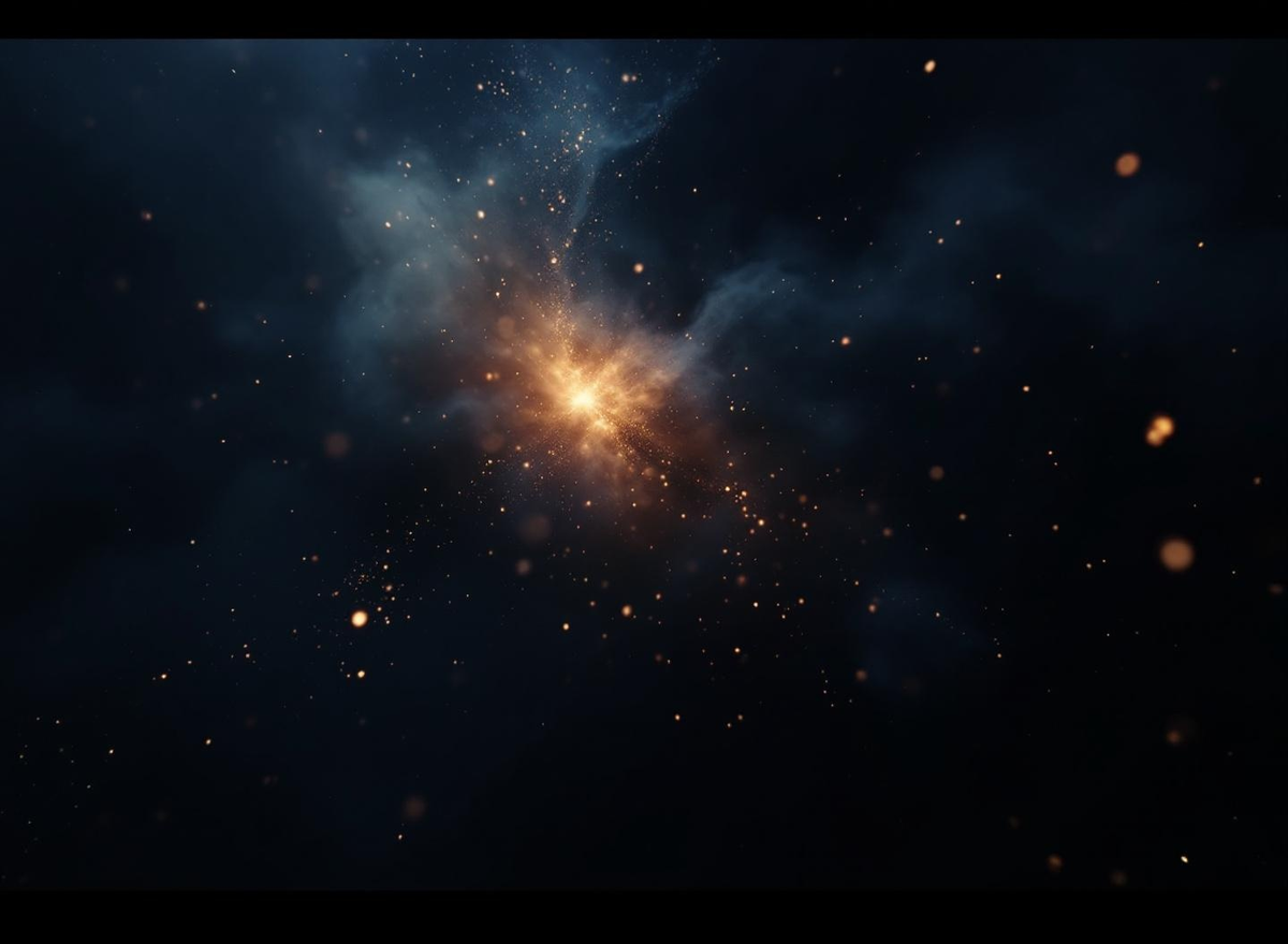 Sci-fi ambient music visualization with cosmic sound waves nebula colors and electronic music waveform patterns